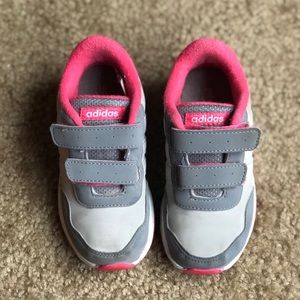 Pink and gray adidas